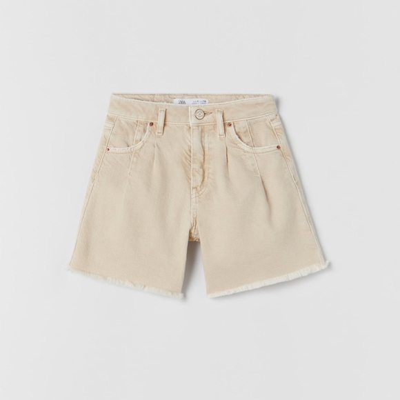 Zara Other - • Zara • Flowy Pleated Denim Shorts